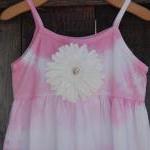 Pink Tye Dye Gerber Daisy Girls Summer Dress