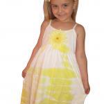 Yellow Tye Dye Gerber Daisy Girls Summer Dress!