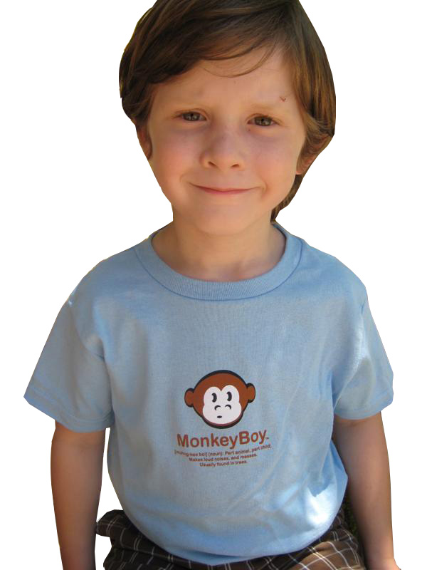 Monkey Boy Blue Boys T Shirt